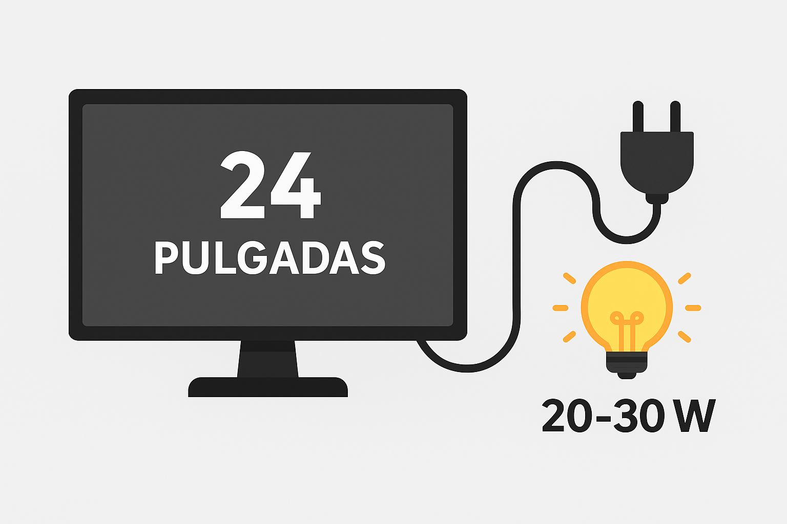consumo monitor 24 pulgadas